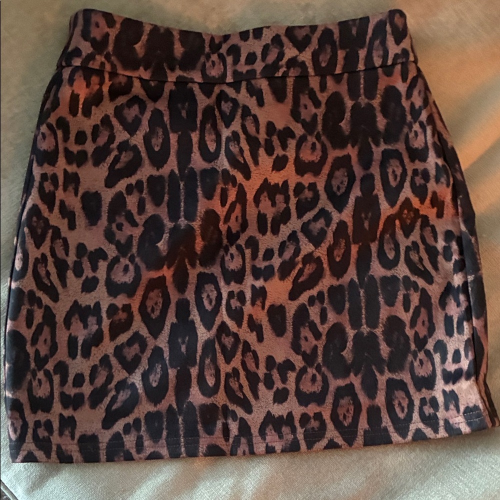Leopard Print Mini Skirt